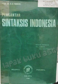 Image of Pengantar sintaksis Indonesia