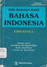 Image of Tata bahasa baku bahasa Indonesia